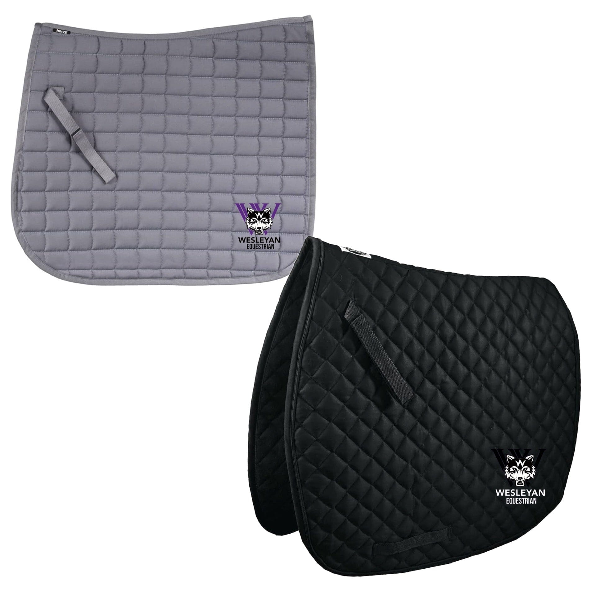 Equestrian Team Apparel Wesleyan Equestrian Dressage Saddle Pad equestrian team apparel online tack store mobile tack store custom farm apparel custom show stable clothing equestrian lifestyle horse show clothing riding clothes Wesleyan Equestrian Dressage Saddle Pad horses equestrian tack store