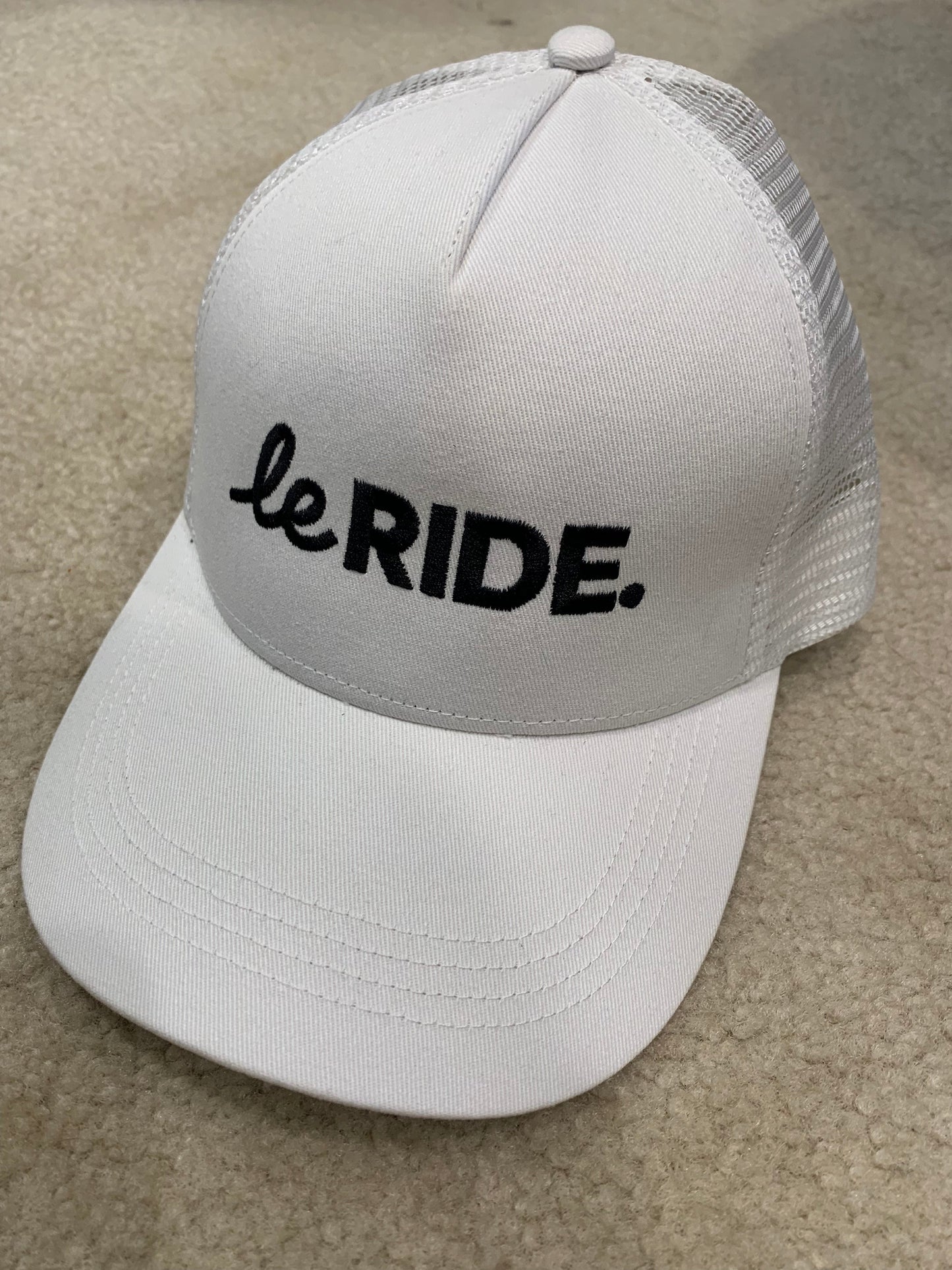 Equestrian Team Apparel Hats Le Ride. Trucker Cap Mesh Back White equestrian team apparel online tack store mobile tack store custom farm apparel custom show stable clothing equestrian lifestyle horse show clothing riding clothes horses equestrian tack store