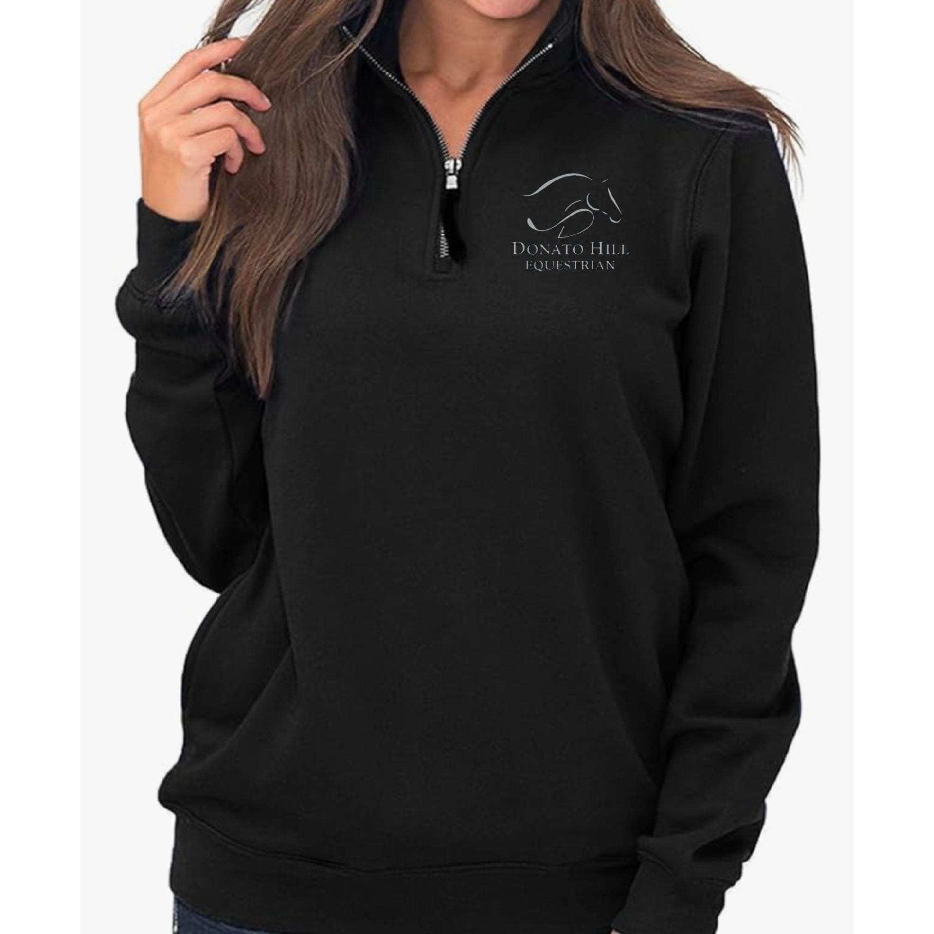 Equestrian Team Apparel XS / Ladies / Black Donato Hill Equestrian- 1/4 Zip Pullover equestrian team apparel online tack store mobile tack store custom farm apparel custom show stable clothing equestrian lifestyle horse show clothing riding clothes Donato Hill Equestrian- 1/4 Zip Pullover horses equestrian tack store