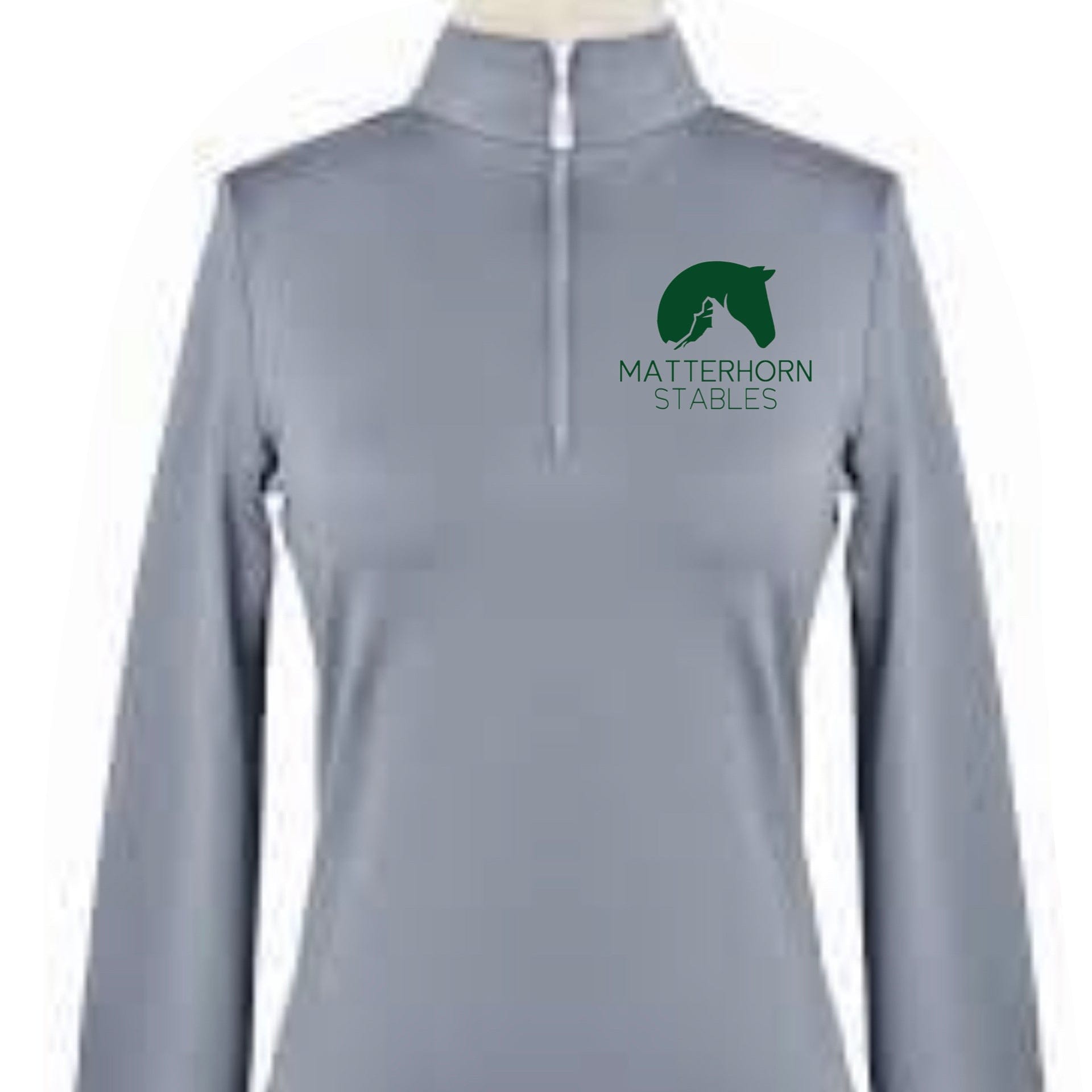 Equestrian Team Apparel Grey / YL (8/10) Matterhorn Stables- Sun Shirts equestrian team apparel online tack store mobile tack store custom farm apparel custom show stable clothing equestrian lifestyle horse show clothing riding clothes Matterhorn Stables- Sun Shirts horses equestrian tack store