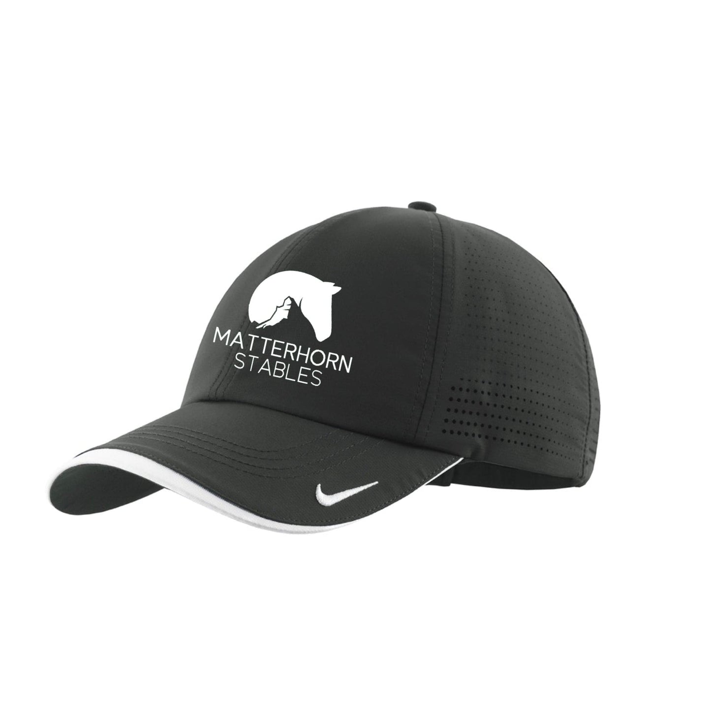 Equestrian Team Apparel Antrocite Grey Matterhorn Stables- Nike Baseball Cap equestrian team apparel online tack store mobile tack store custom farm apparel custom show stable clothing equestrian lifestyle horse show clothing riding clothes Matterhorn Stables- Nike Baseball Cap horses equestrian tack store