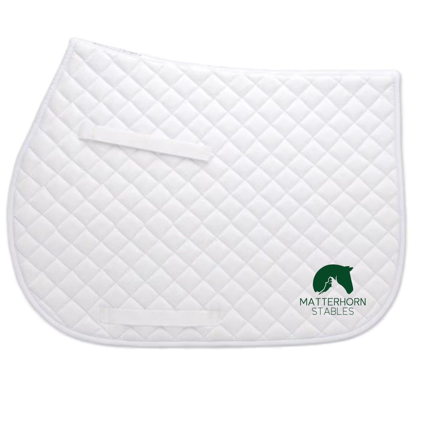 Equestrian Team Apparel White Matterhorn Stables- Saddle Pads equestrian team apparel online tack store mobile tack store custom farm apparel custom show stable clothing equestrian lifestyle horse show clothing riding clothes Matterhorn Stables- Saddle Pads horses equestrian tack store