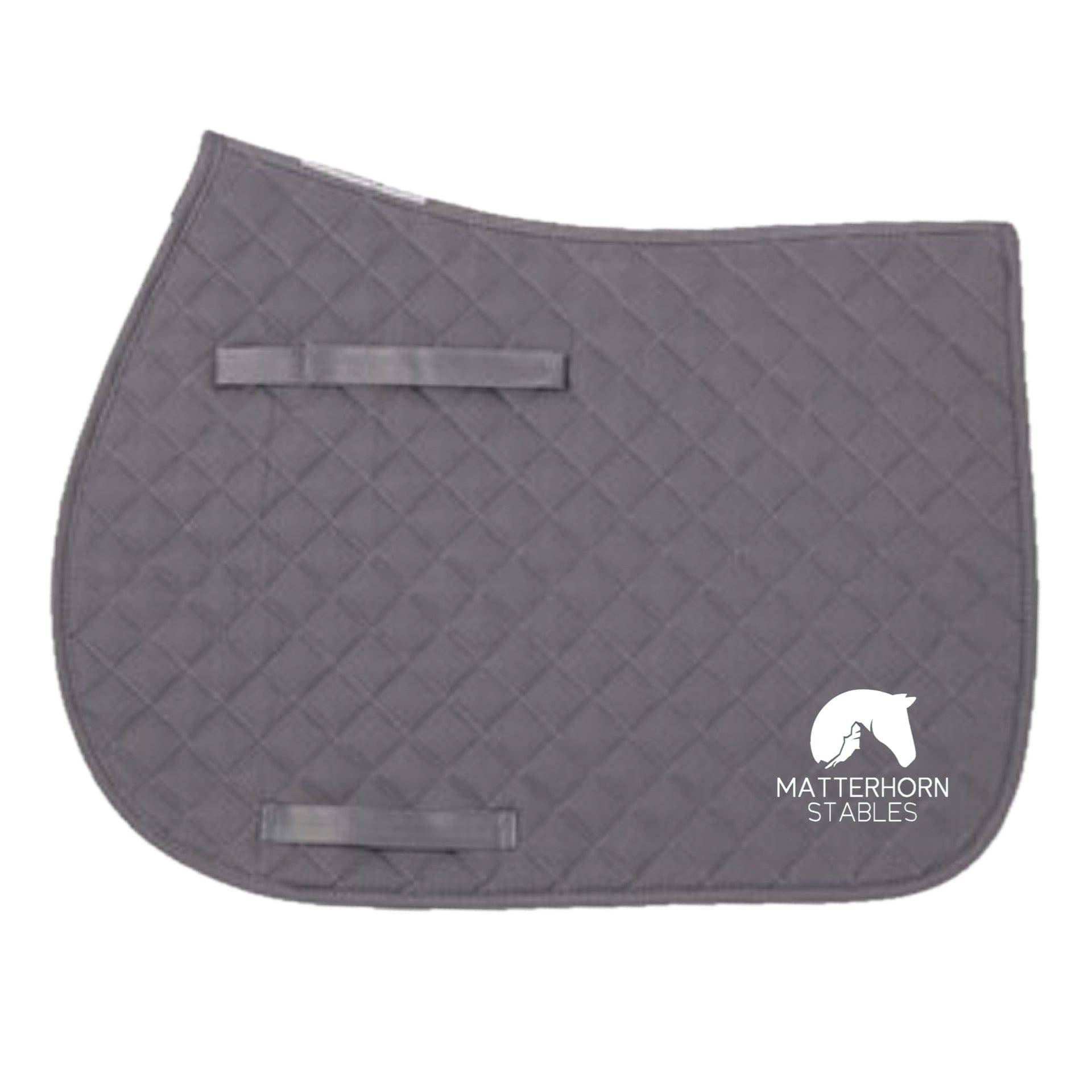 Equestrian Team Apparel Grey Matterhorn Stables- Saddle Pads equestrian team apparel online tack store mobile tack store custom farm apparel custom show stable clothing equestrian lifestyle horse show clothing riding clothes Matterhorn Stables- Saddle Pads horses equestrian tack store