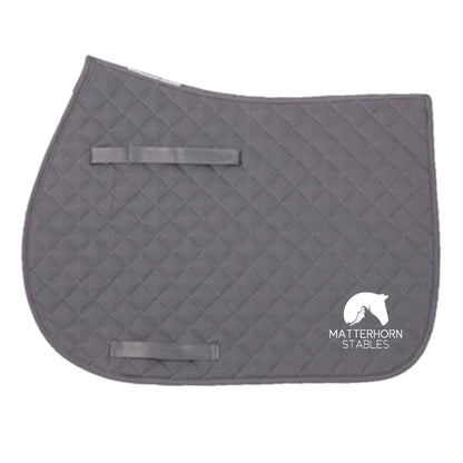 Equestrian Team Apparel Grey Matterhorn Stables- Saddle Pads equestrian team apparel online tack store mobile tack store custom farm apparel custom show stable clothing equestrian lifestyle horse show clothing riding clothes Matterhorn Stables- Saddle Pads horses equestrian tack store
