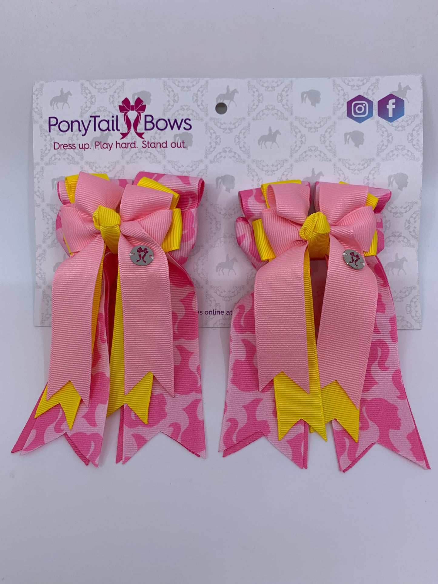 PonyTail Bows 3" Tails PonyTail Bows- Barbie equestrian team apparel online tack store mobile tack store custom farm apparel custom show stable clothing equestrian lifestyle horse show clothing riding clothes PonyTail Bows | Equestrian Hair Accessories horses equestrian tack store