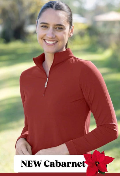 EIS Schooling Shirt Cabernet EIS- Sunshirts (XS) equestrian team apparel online tack store mobile tack store custom farm apparel custom show stable clothing equestrian lifestyle horse show clothing riding clothes EIS- Sunshirts (XS) horses equestrian tack store