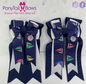 PonyTail Bows 3" Tails PonyTail Bows- Sailboats Navy equestrian team apparel online tack store mobile tack store custom farm apparel custom show stable clothing equestrian lifestyle horse show clothing riding clothes PonyTail Bows | Equestrian Hair Accessories horses equestrian tack store