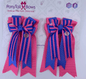 PonyTail Bows 3" Tails PonyTail Bows- Pink Blue Stripe equestrian team apparel online tack store mobile tack store custom farm apparel custom show stable clothing equestrian lifestyle horse show clothing riding clothes PonyTail Bows | Equestrian Hair Accessories horses equestrian tack store