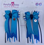 PonyTail Bows 3" Tails PonyTail Bows- Blue Tricolor Stripes equestrian team apparel online tack store mobile tack store custom farm apparel custom show stable clothing equestrian lifestyle horse show clothing riding clothes PonyTail Bows | Equestrian Hair Accessories horses equestrian tack store