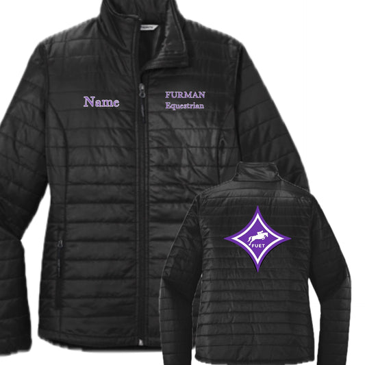 Equestrian Team Apparel Custom Team Shirts XS Furman University- Puffy Jacket equestrian team apparel online tack store mobile tack store custom farm apparel custom show stable clothing equestrian lifestyle horse show clothing riding clothes Furman University- Puffy Jacket horses equestrian tack store