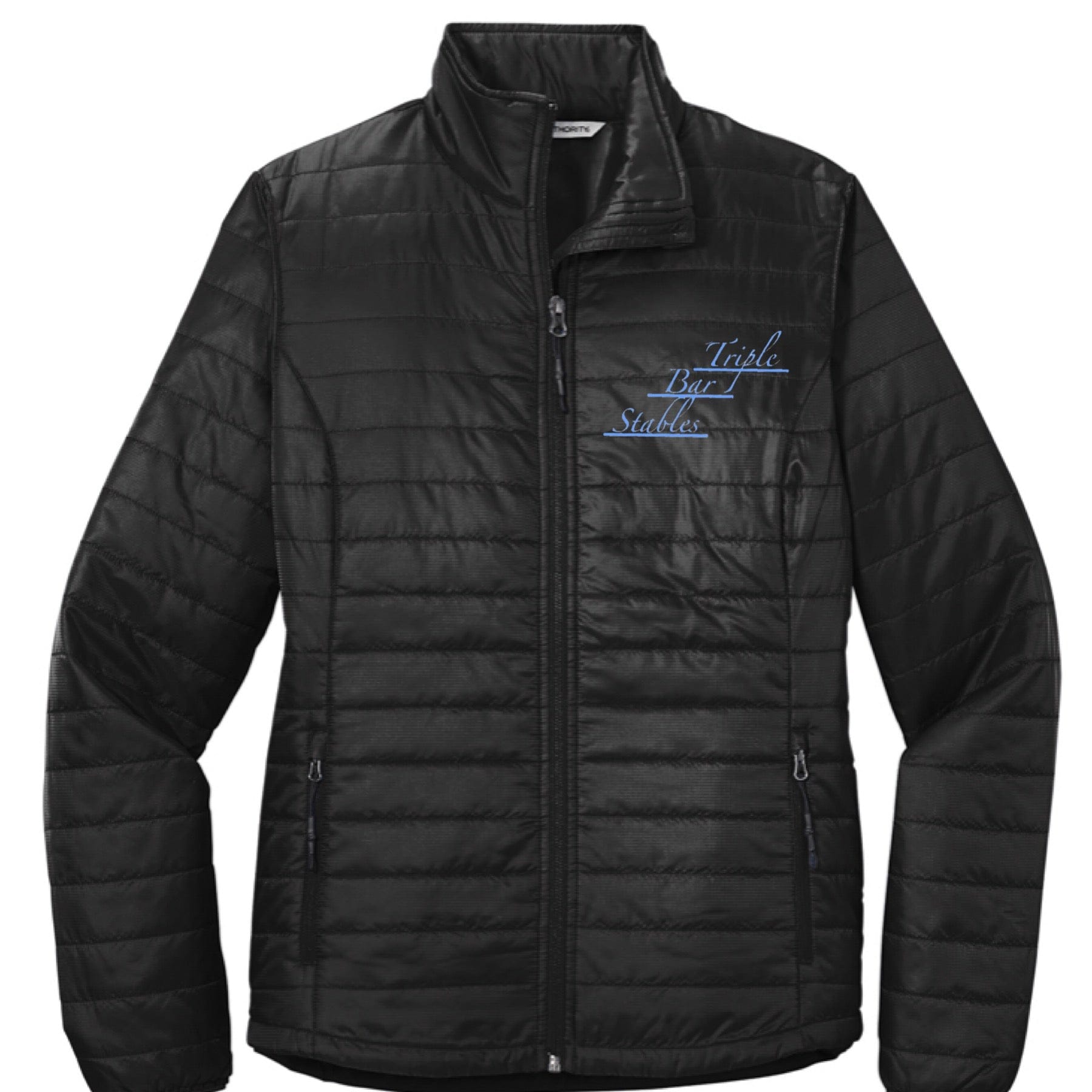 Equestrian Team Apparel Triple Bar Stables Puffy Jacket equestrian team apparel online tack store mobile tack store custom farm apparel custom show stable clothing equestrian lifestyle horse show clothing riding clothes horses equestrian tack store