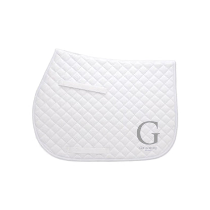 Equestrian Team Apparel White / Horse Grimoire D'Elphen- Saddle Pad equestrian team apparel online tack store mobile tack store custom farm apparel custom show stable clothing equestrian lifestyle horse show clothing riding clothes Grimoire D'Elphen- Saddle Pad horses equestrian tack store