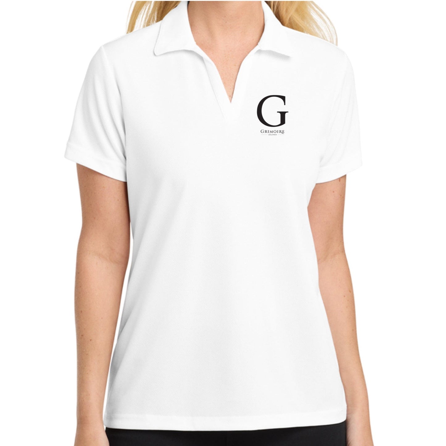 Equestrian Team Apparel XS / Ladies / White Grimoire D'Elphen - Polo Shirt equestrian team apparel online tack store mobile tack store custom farm apparel custom show stable clothing equestrian lifestyle horse show clothing riding clothes Grimoire D'Elphen - Polo Shirt horses equestrian tack store