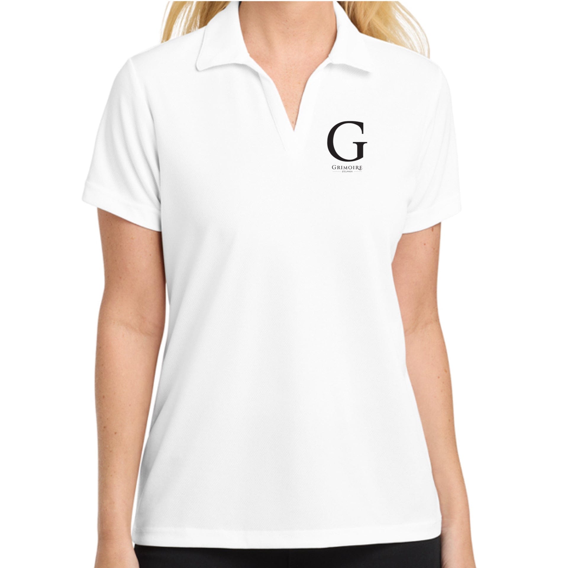 Equestrian Team Apparel XS / Ladies / White Grimoire D'Elphen - Polo Shirt equestrian team apparel online tack store mobile tack store custom farm apparel custom show stable clothing equestrian lifestyle horse show clothing riding clothes Grimoire D'Elphen - Polo Shirt horses equestrian tack store