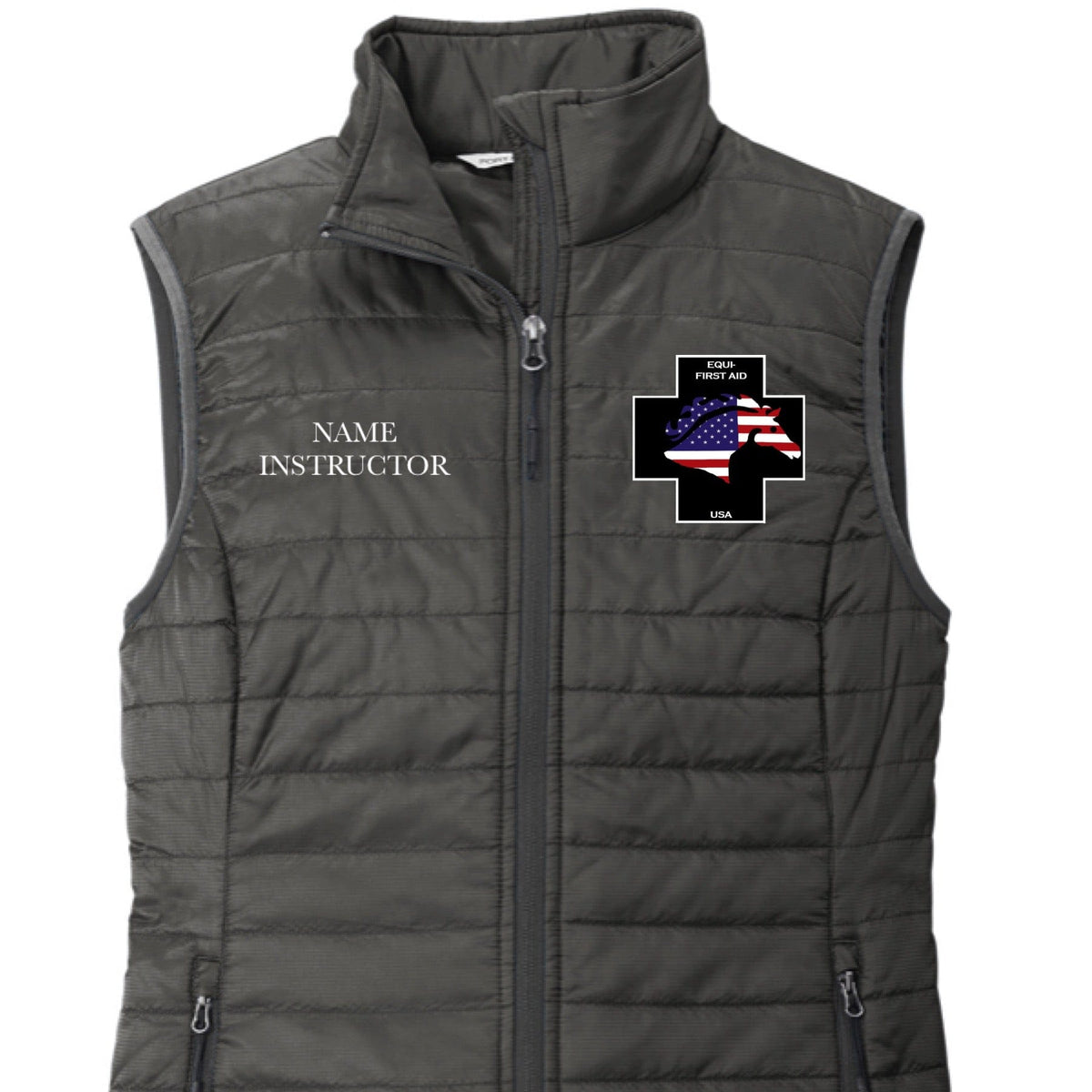 Equestrian Team Apparel Equi-First Aid USA Puffy Vest equestrian team apparel online tack store mobile tack store custom farm apparel custom show stable clothing equestrian lifestyle horse show clothing riding clothes horses equestrian tack store