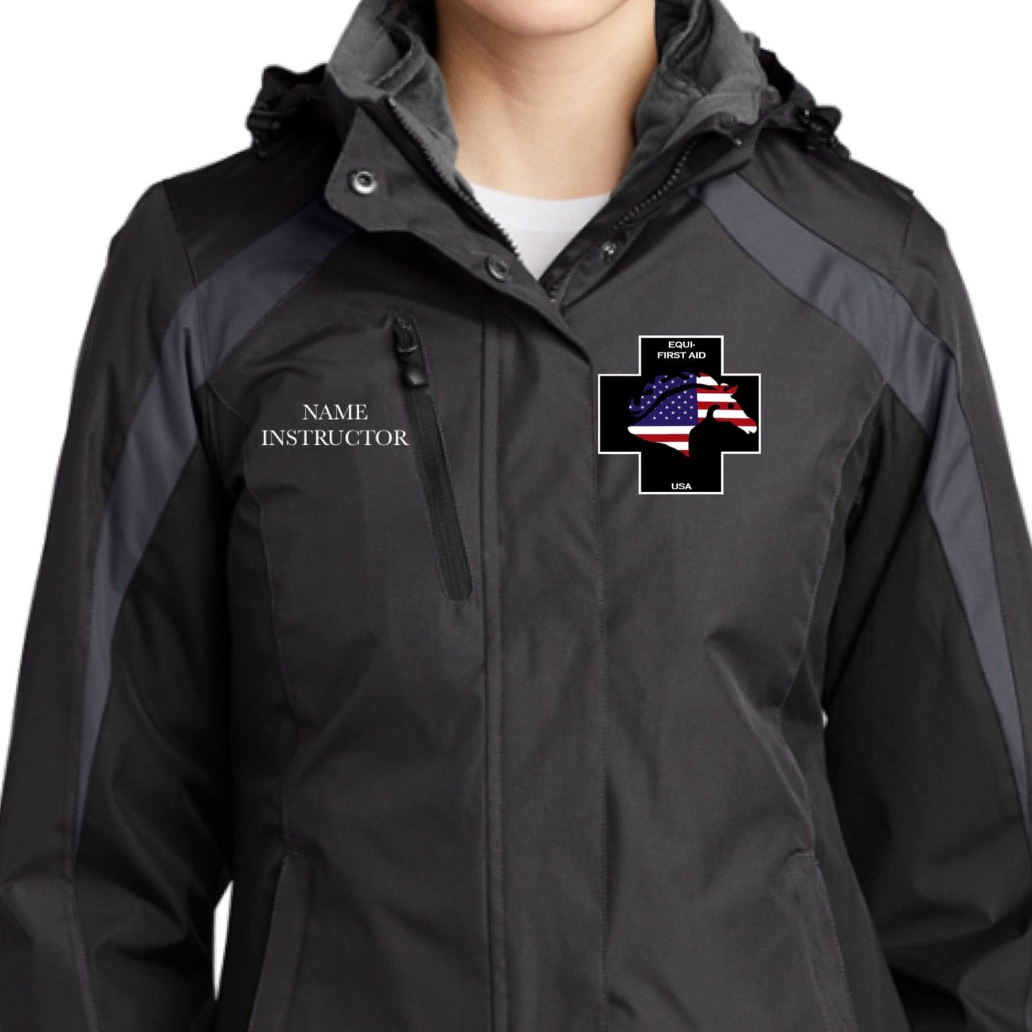 Equestrian Team Apparel Equi-First Aid USA 3 in 1 Jacket equestrian team apparel online tack store mobile tack store custom farm apparel custom show stable clothing equestrian lifestyle horse show clothing riding clothes horses equestrian tack store