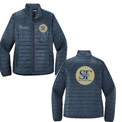Equestrian Team Apparel XS / M R / Ladies Sly Fox Farm - Puffy Jacket equestrian team apparel online tack store mobile tack store custom farm apparel custom show stable clothing equestrian lifestyle horse show clothing riding clothes Sly Fox Farm - Puffy Jacket horses equestrian tack store