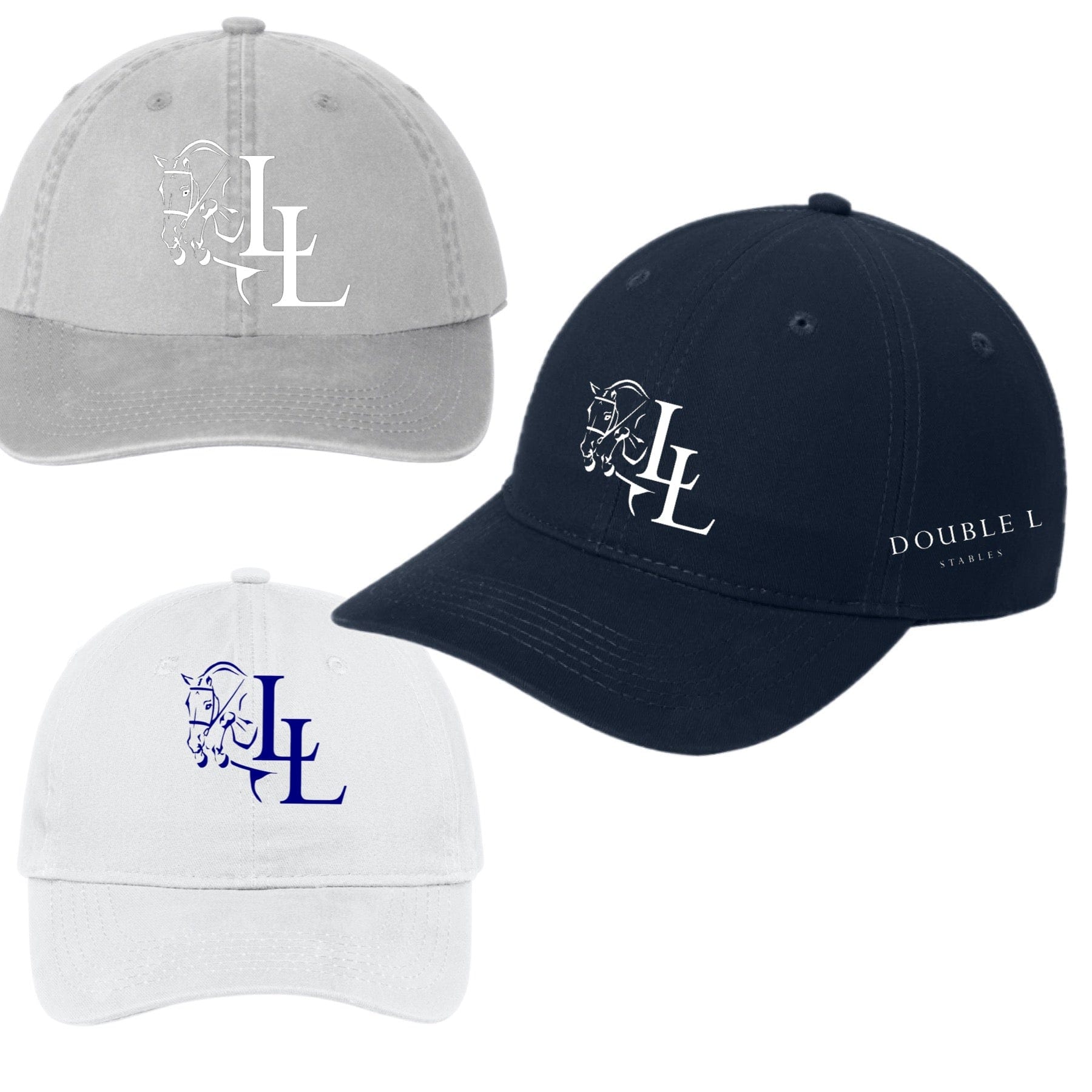 Equestrian Team Apparel Double L Stables Baseball Cap equestrian team apparel online tack store mobile tack store custom farm apparel custom show stable clothing equestrian lifestyle horse show clothing riding clothes horses equestrian tack store