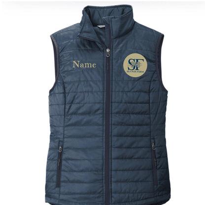 Equestrian Team Apparel XS / M R / Ladies Sly Fox Farm - Puffy Vest equestrian team apparel online tack store mobile tack store custom farm apparel custom show stable clothing equestrian lifestyle horse show clothing riding clothes Sly Fox Farm - Puffy Vest horses equestrian tack store
