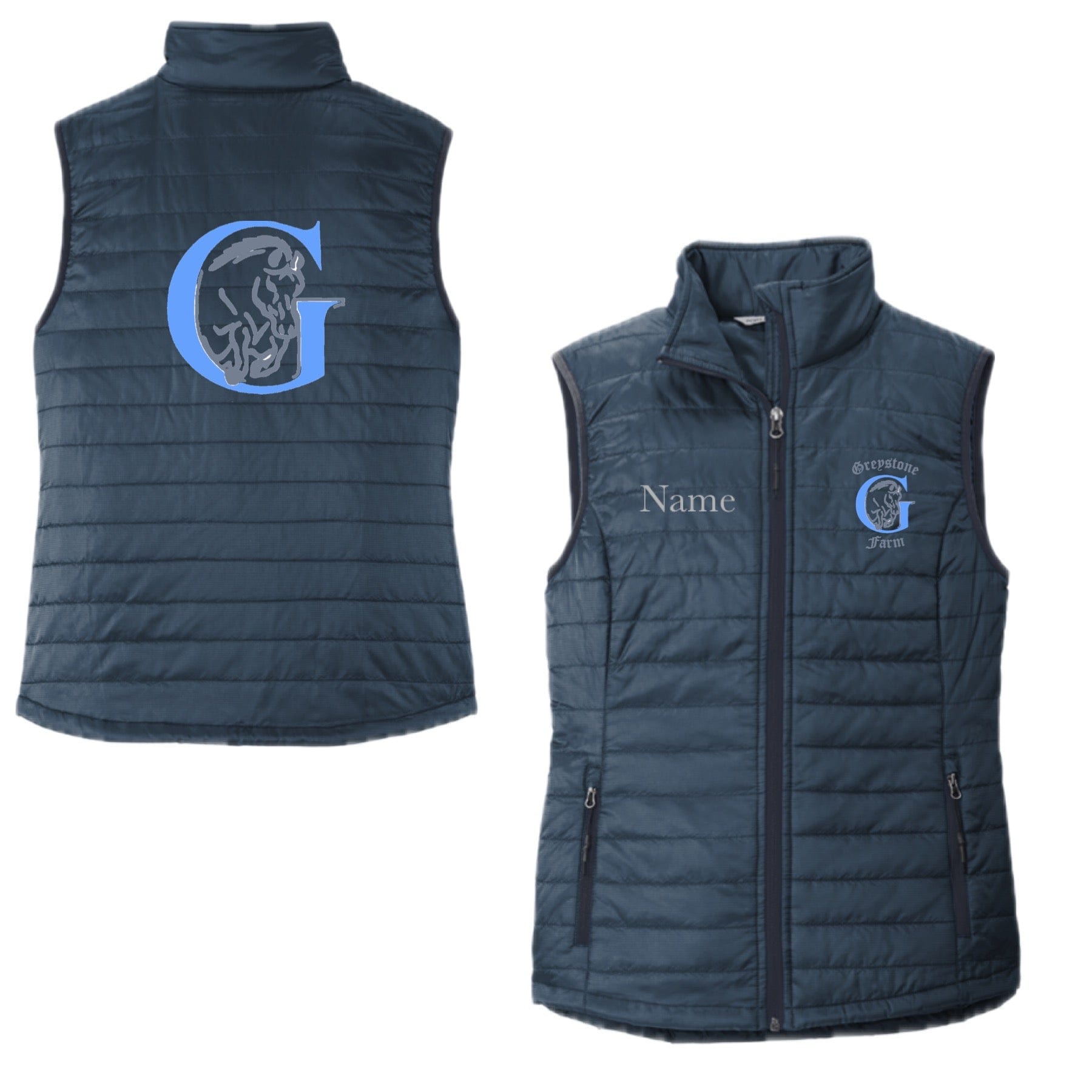 Equestrian Team Apparel Greystone Farm Puffy Vest equestrian team apparel online tack store mobile tack store custom farm apparel custom show stable clothing equestrian lifestyle horse show clothing riding clothes horses equestrian tack store