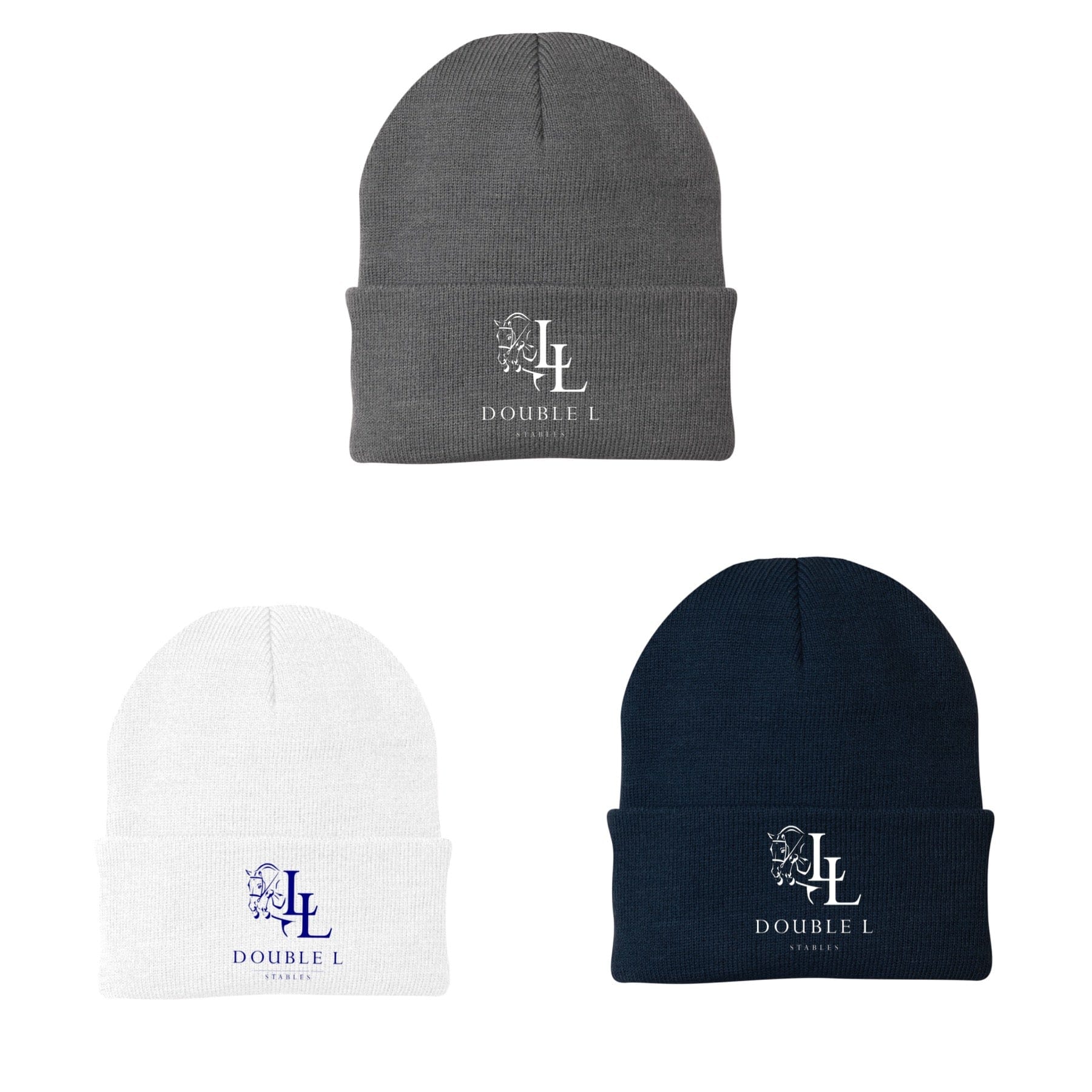Equestrian Team Apparel Double L Stables Beanie equestrian team apparel online tack store mobile tack store custom farm apparel custom show stable clothing equestrian lifestyle horse show clothing riding clothes horses equestrian tack store
