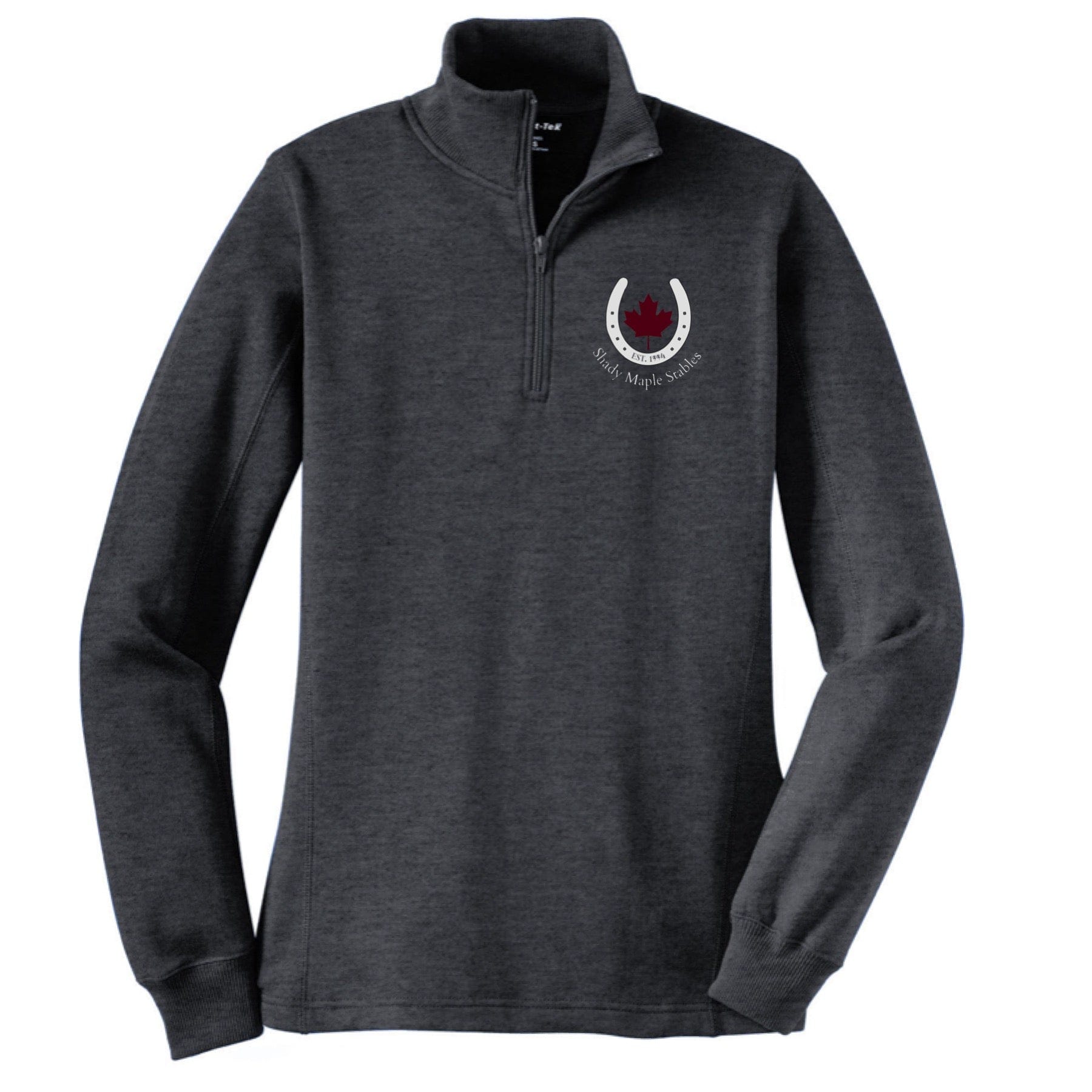 Equestrian Team Apparel Shady Maple Stables 1/4 zip sweatshirt equestrian team apparel online tack store mobile tack store custom farm apparel custom show stable clothing equestrian lifestyle horse show clothing riding clothes horses equestrian tack store