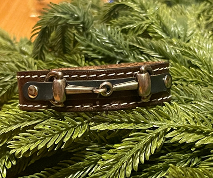 LILO Accessory Silver Bit / Brown Lilo- Bracelet (Bit Snap) equestrian team apparel online tack store mobile tack store custom farm apparel custom show stable clothing equestrian lifestyle horse show clothing riding clothes Lilo- Bracelet (Bit Snap) horses equestrian tack store