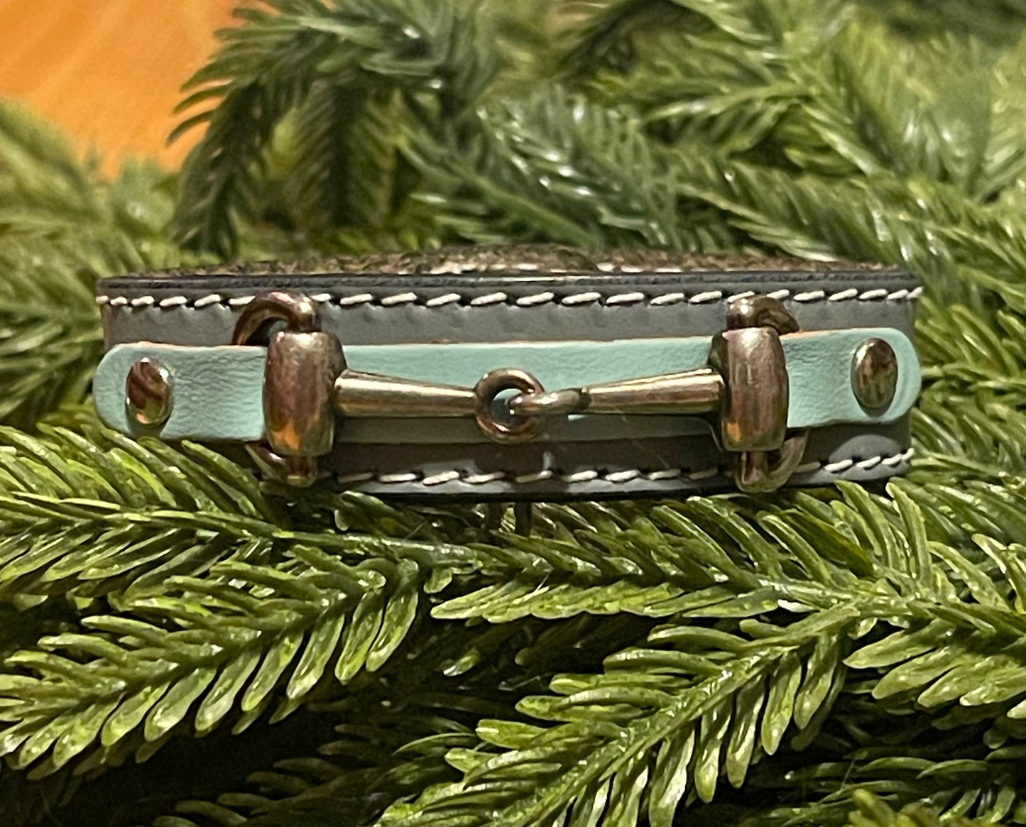 LILO Accessory Gold Bit / Teal Lilo- Bracelet (Bit Snap) equestrian team apparel online tack store mobile tack store custom farm apparel custom show stable clothing equestrian lifestyle horse show clothing riding clothes Lilo- Bracelet (Bit Snap) horses equestrian tack store