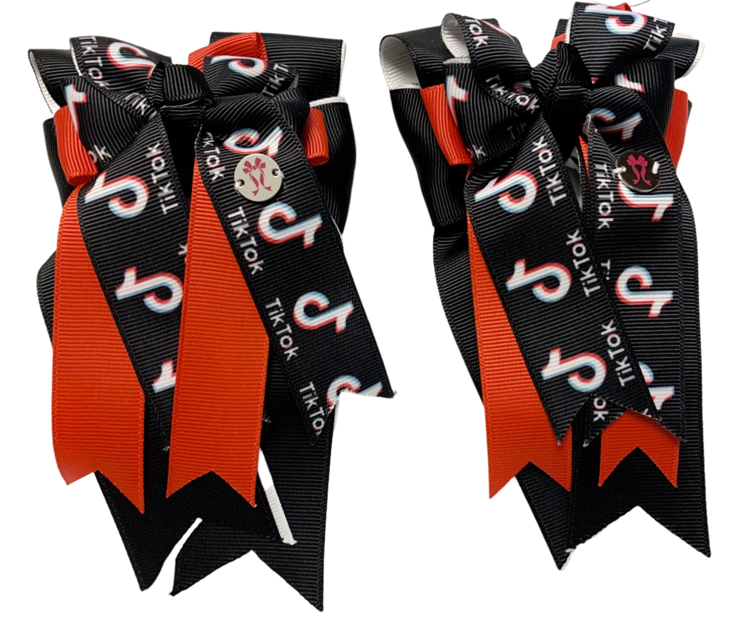 Ponytail Bows Online 3" Tails PonyTail Bows- TikTok 2 equestrian team apparel online tack store mobile tack store custom farm apparel custom show stable clothing equestrian lifestyle horse show clothing riding clothes PonyTail Bows- TikTok 2 horses equestrian tack store