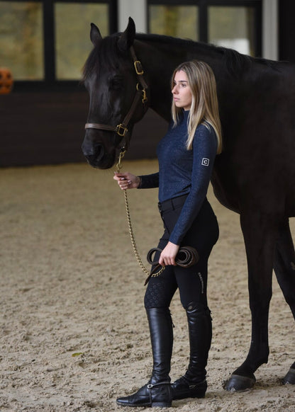EquestrianClub Training Shirt EquestrianClub- Sienna Sparkle Turtleneck equestrian team apparel online tack store mobile tack store custom farm apparel custom show stable clothing equestrian lifestyle horse show clothing riding clothes EquestrianClub- Sienna Sparkle Turtleneck horses equestrian tack store