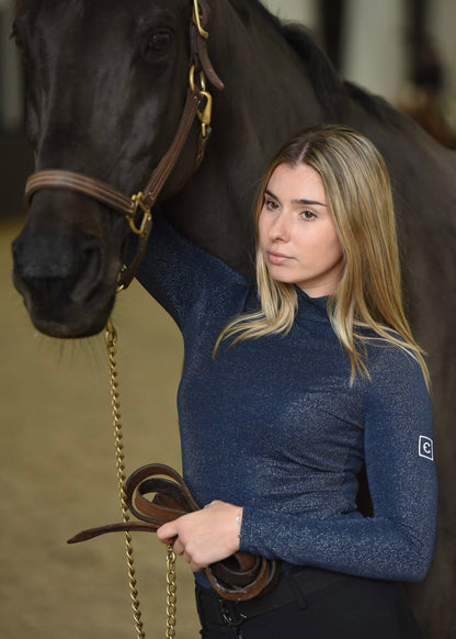 EquestrianClub Training Shirt EquestrianClub- Sienna Sparkle Turtleneck equestrian team apparel online tack store mobile tack store custom farm apparel custom show stable clothing equestrian lifestyle horse show clothing riding clothes EquestrianClub- Sienna Sparkle Turtleneck horses equestrian tack store