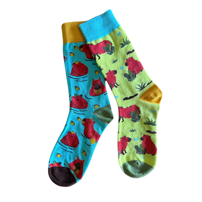 Barn Babe Equestrian Capybara Happy Socks equestrian team apparel online tack store mobile tack store custom farm apparel custom show stable clothing equestrian lifestyle horse show clothing riding clothes Happy Socks horses equestrian tack store