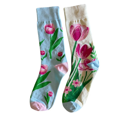 Barn Babe Equestrian Tulips Happy Socks equestrian team apparel online tack store mobile tack store custom farm apparel custom show stable clothing equestrian lifestyle horse show clothing riding clothes Happy Socks horses equestrian tack store