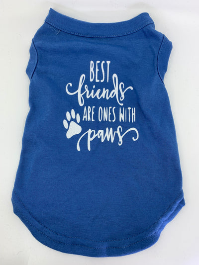 Equestrian Team Apparel XS / Blue Just Fur Fun- Best friends are ones with paws Dog T-shirt equestrian team apparel online tack store mobile tack store custom farm apparel custom show stable clothing equestrian lifestyle horse show clothing riding clothes horses equestrian tack store