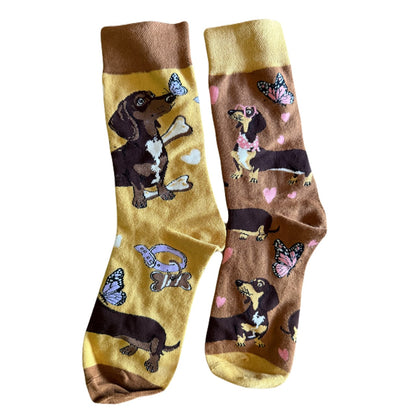 Barn Babe Equestrian Weiner Dogs Happy Socks equestrian team apparel online tack store mobile tack store custom farm apparel custom show stable clothing equestrian lifestyle horse show clothing riding clothes Happy Socks horses equestrian tack store