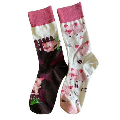 Barn Babe Equestrian Piggy Happy Socks equestrian team apparel online tack store mobile tack store custom farm apparel custom show stable clothing equestrian lifestyle horse show clothing riding clothes Happy Socks horses equestrian tack store