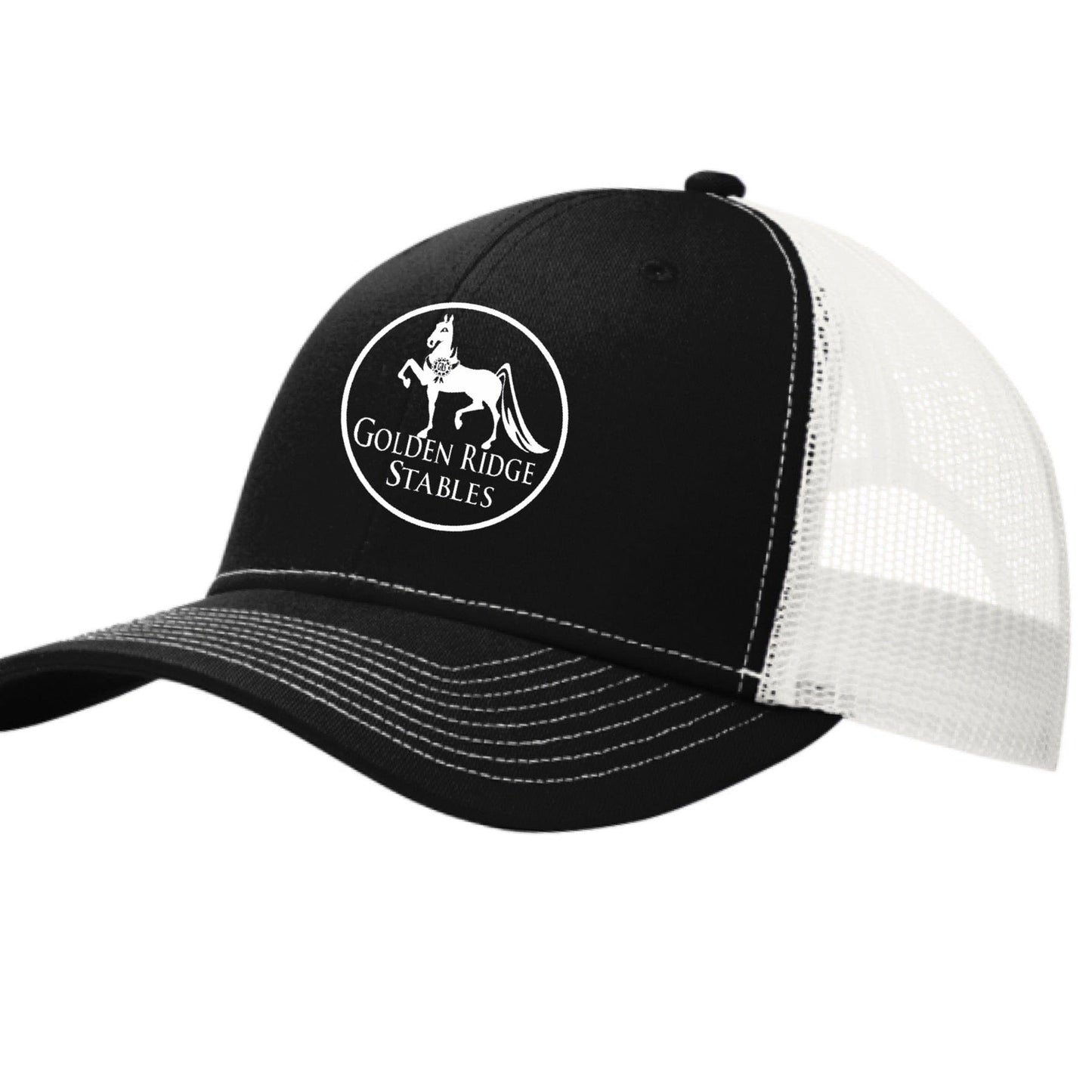 Equestrian Team Apparel Golden Ridge Stables Trucker Cap equestrian team apparel online tack store mobile tack store custom farm apparel custom show stable clothing equestrian lifestyle horse show clothing riding clothes horses equestrian tack store