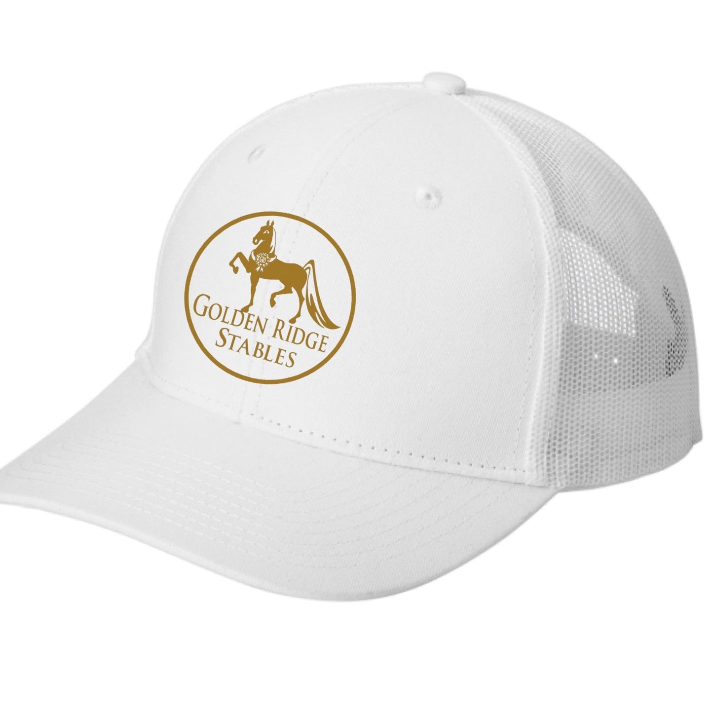 Equestrian Team Apparel Golden Ridge Stables Trucker Cap equestrian team apparel online tack store mobile tack store custom farm apparel custom show stable clothing equestrian lifestyle horse show clothing riding clothes horses equestrian tack store