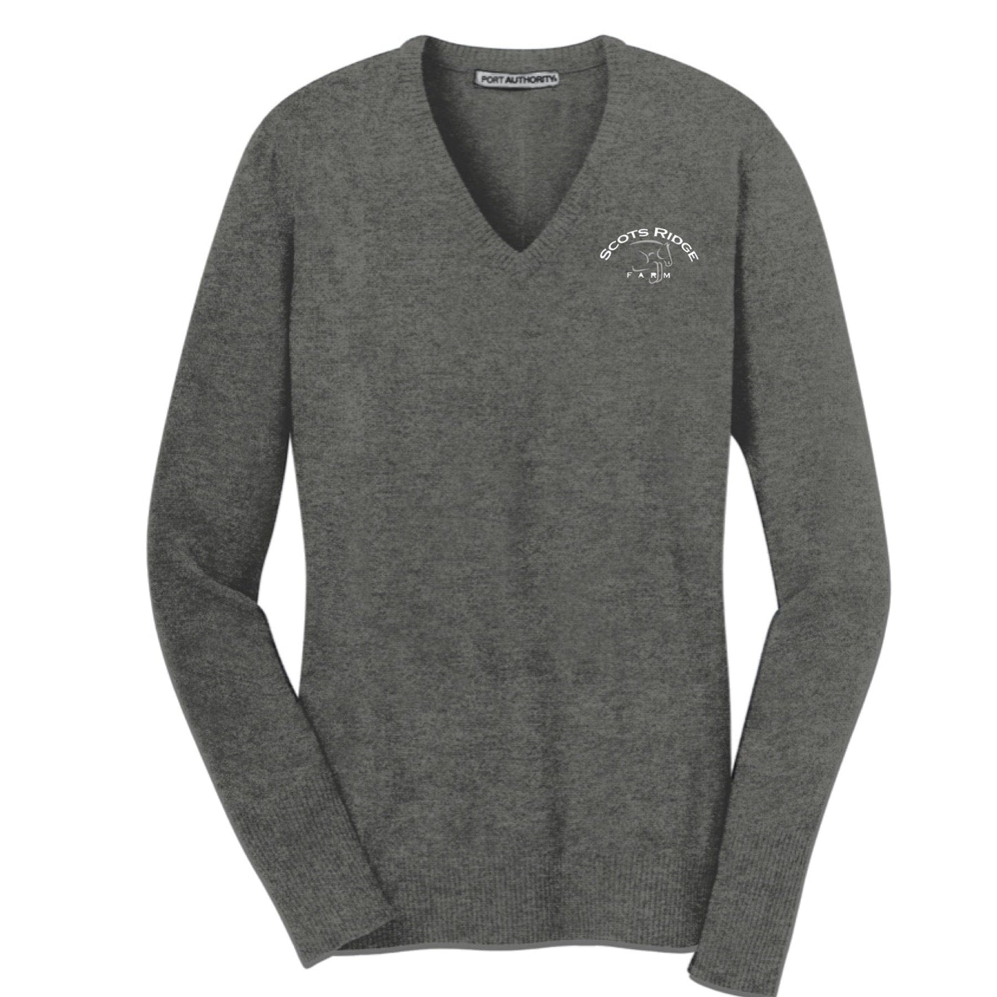 Equestrian Team Apparel Grey / XS / Ladies Scots Ridge- V Neck Sweater equestrian team apparel online tack store mobile tack store custom farm apparel custom show stable clothing equestrian lifestyle horse show clothing riding clothes horses equestrian tack store