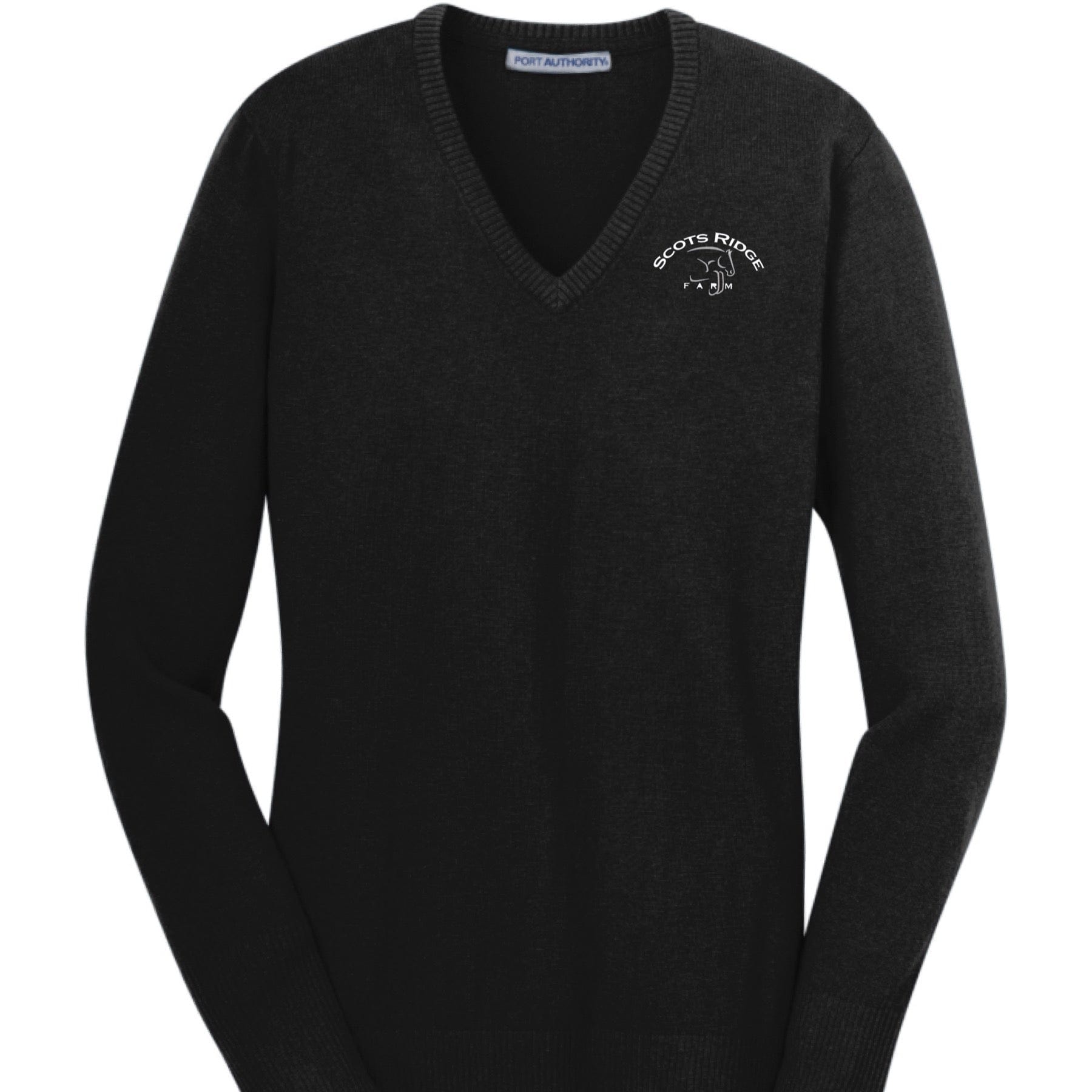 Equestrian Team Apparel Black / XS / Ladies Scots Ridge- V Neck Sweater equestrian team apparel online tack store mobile tack store custom farm apparel custom show stable clothing equestrian lifestyle horse show clothing riding clothes horses equestrian tack store