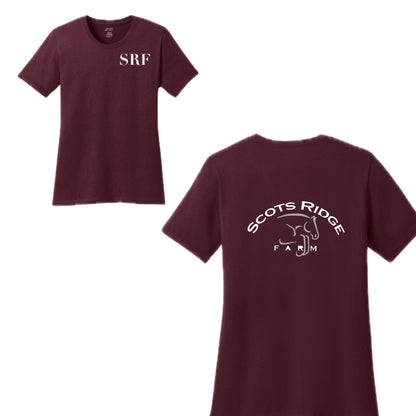 Equestrian Team Apparel Maroon / XS / Ladies Scots Ridge - Tee Shirt equestrian team apparel online tack store mobile tack store custom farm apparel custom show stable clothing equestrian lifestyle horse show clothing riding clothes horses equestrian tack store