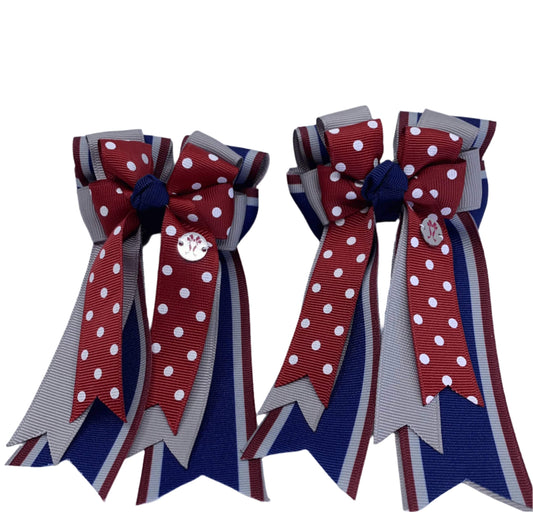 Ponytail Bows Online 3" Tails PonyTail Bows- Charlie (Burgundy) equestrian team apparel online tack store mobile tack store custom farm apparel custom show stable clothing equestrian lifestyle horse show clothing riding clothes PonyTail Bows- Charlie (Burgundy) horses equestrian tack store