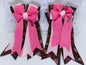 PonyTail Bows 3" Tails PonyTail Bows-Pink/Java Love equestrian team apparel online tack store mobile tack store custom farm apparel custom show stable clothing equestrian lifestyle horse show clothing riding clothes PonyTail Bows | Equestrian Hair Accessories horses equestrian tack store