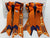 PonyTail Bows 3" Tails PonyTail Bows- Orange Xtreme with Navy Bits equestrian team apparel online tack store mobile tack store custom farm apparel custom show stable clothing equestrian lifestyle horse show clothing riding clothes PonyTail Bows | Equestrian Hair Accessories horses equestrian tack store