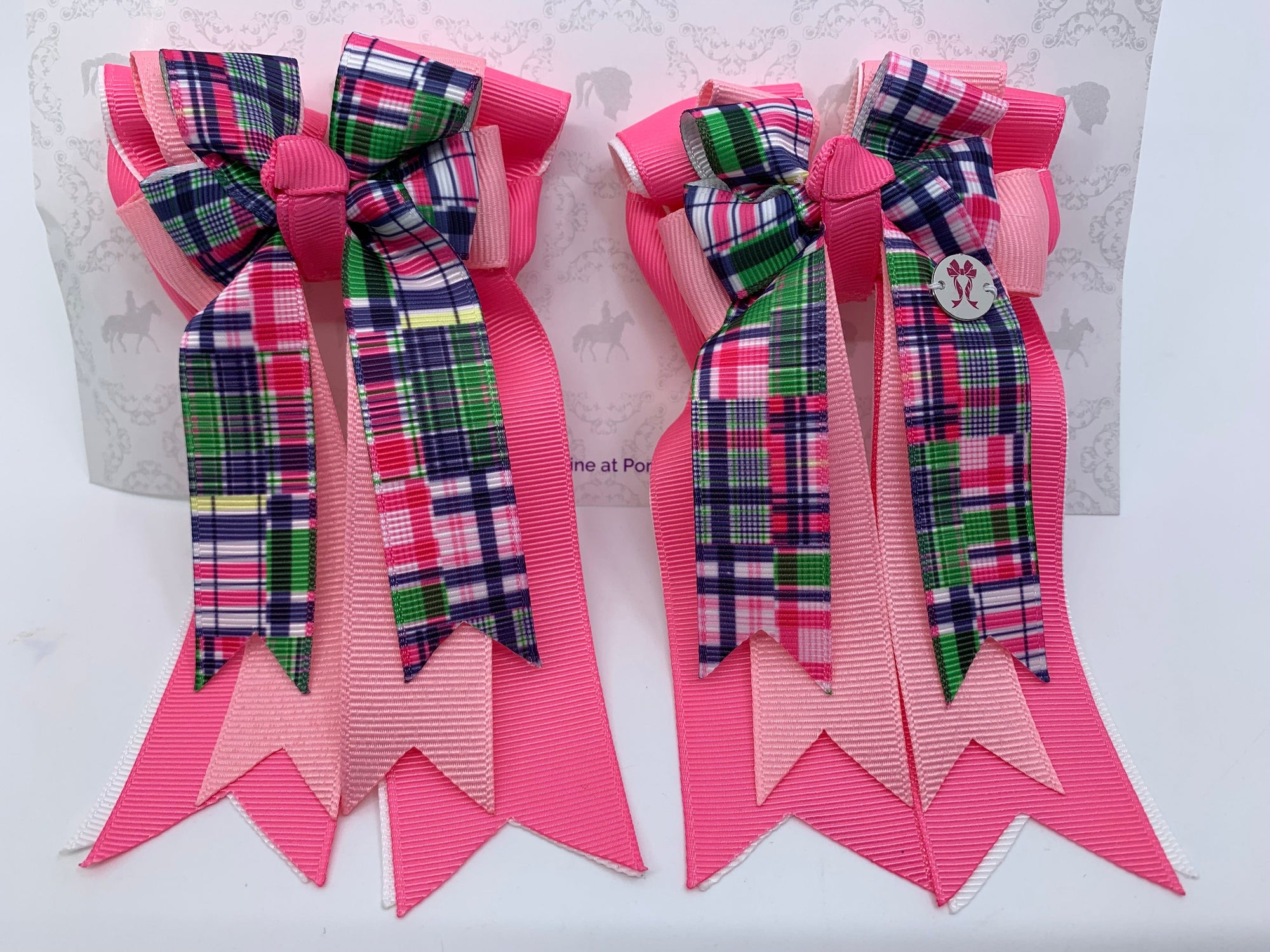 Pink Plaid pink tartan Equestrian Girl Plaid Gift Wrap