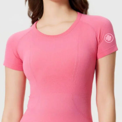 Rather Lucky top XS / Flamingo Pink Rather Lucky- Tech Shirt Short Sleeve equestrian team apparel online tack store mobile tack store custom farm apparel custom show stable clothing equestrian lifestyle horse show clothing riding clothes Rather Lucky- Tech Shirt Short Sleeve horses equestrian tack store
