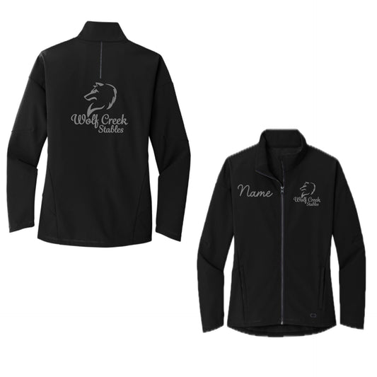 Equestrian Team Apparel Wolf Creek Stables Adult Ogio Shell Jacket equestrian team apparel online tack store mobile tack store custom farm apparel custom show stable clothing equestrian lifestyle horse show clothing riding clothes Wolf Creek Stables Adult Ogio Shell Jacket horses equestrian tack store