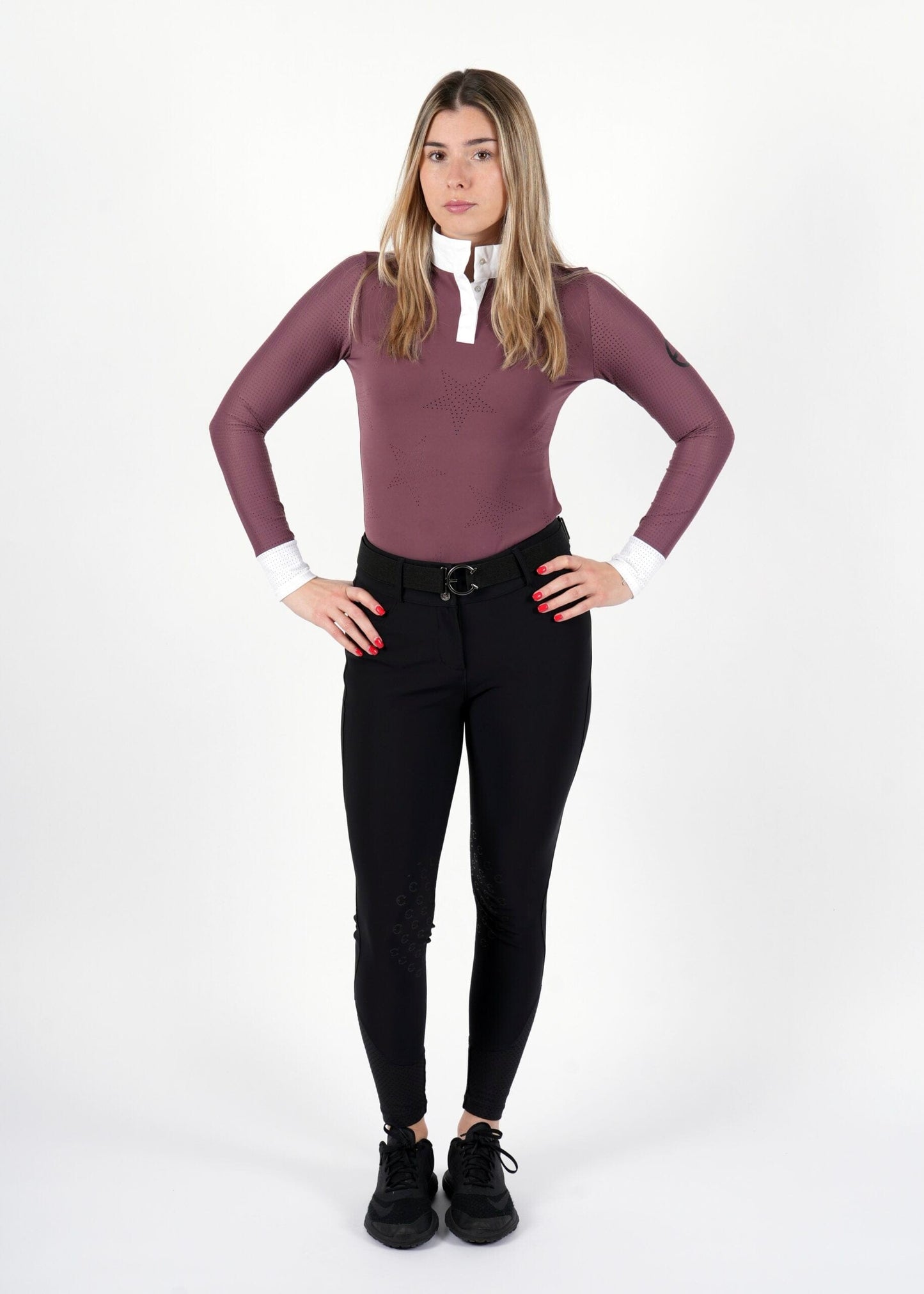 EquestrianClub Training Shirt XS / Brown EquestrianClub- Star Show Top equestrian team apparel online tack store mobile tack store custom farm apparel custom show stable clothing equestrian lifestyle horse show clothing riding clothes EquestrianClub- Star Show Top horses equestrian tack store