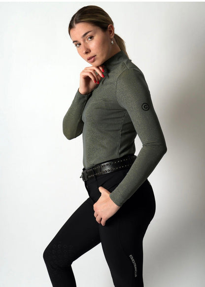EquestrianClub Training Shirt EquestrianClub- Sienna Sparkle Turtleneck equestrian team apparel online tack store mobile tack store custom farm apparel custom show stable clothing equestrian lifestyle horse show clothing riding clothes EquestrianClub- Sienna Sparkle Turtleneck horses equestrian tack store