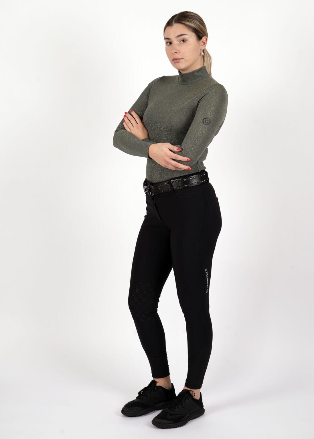 EquestrianClub Training Shirt EquestrianClub- Sienna Sparkle Turtleneck equestrian team apparel online tack store mobile tack store custom farm apparel custom show stable clothing equestrian lifestyle horse show clothing riding clothes EquestrianClub- Sienna Sparkle Turtleneck horses equestrian tack store